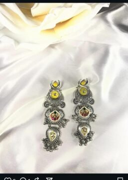 Oxidized Silver Earring 3