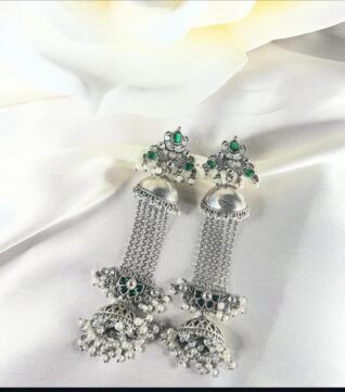 Oxidized Silver Earring 4